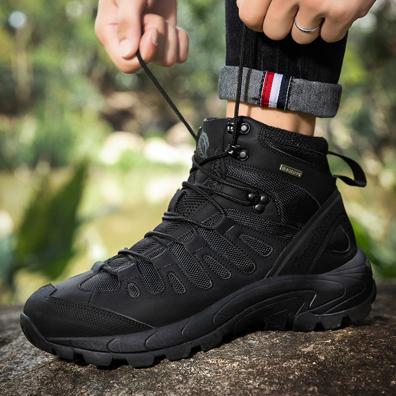 Hunting Outdoor Boots - Men Tactical Boots Outdoor Waterproof Work
