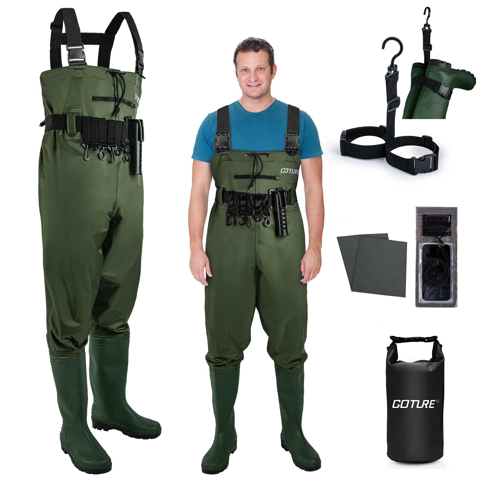 Hunting Outdoor Boots - Goture outdoor Waterproof Bootfoot Chest Waders