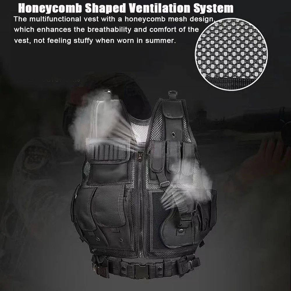 Adjustable Molle Tactical Vest - Hunting Outdoor Game ulasan dan harga