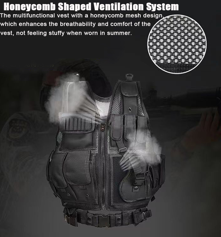 Adjustable Molle Tactical Vest - Hunting Outdoor Game ulasan dan harga