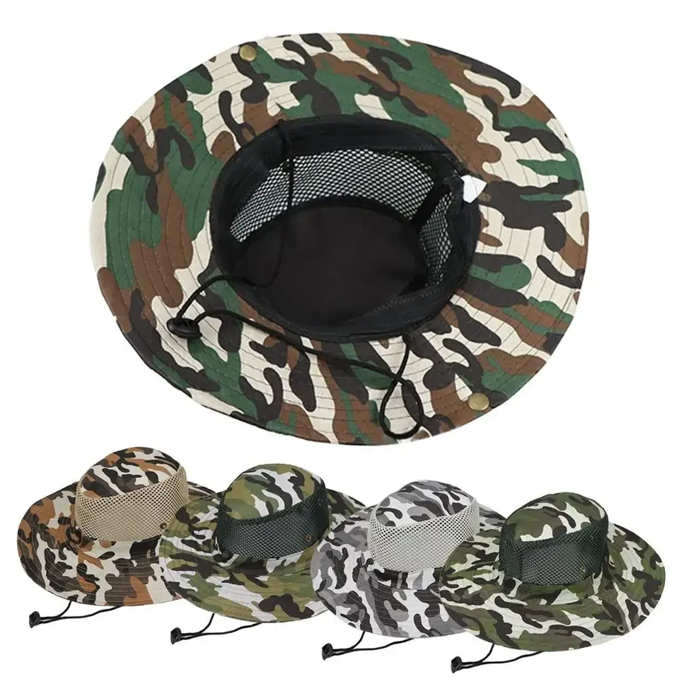 Camouflage Mesh Bucket Hats Wi - Mens Outdoor Hunting Hats ulasan dan harga