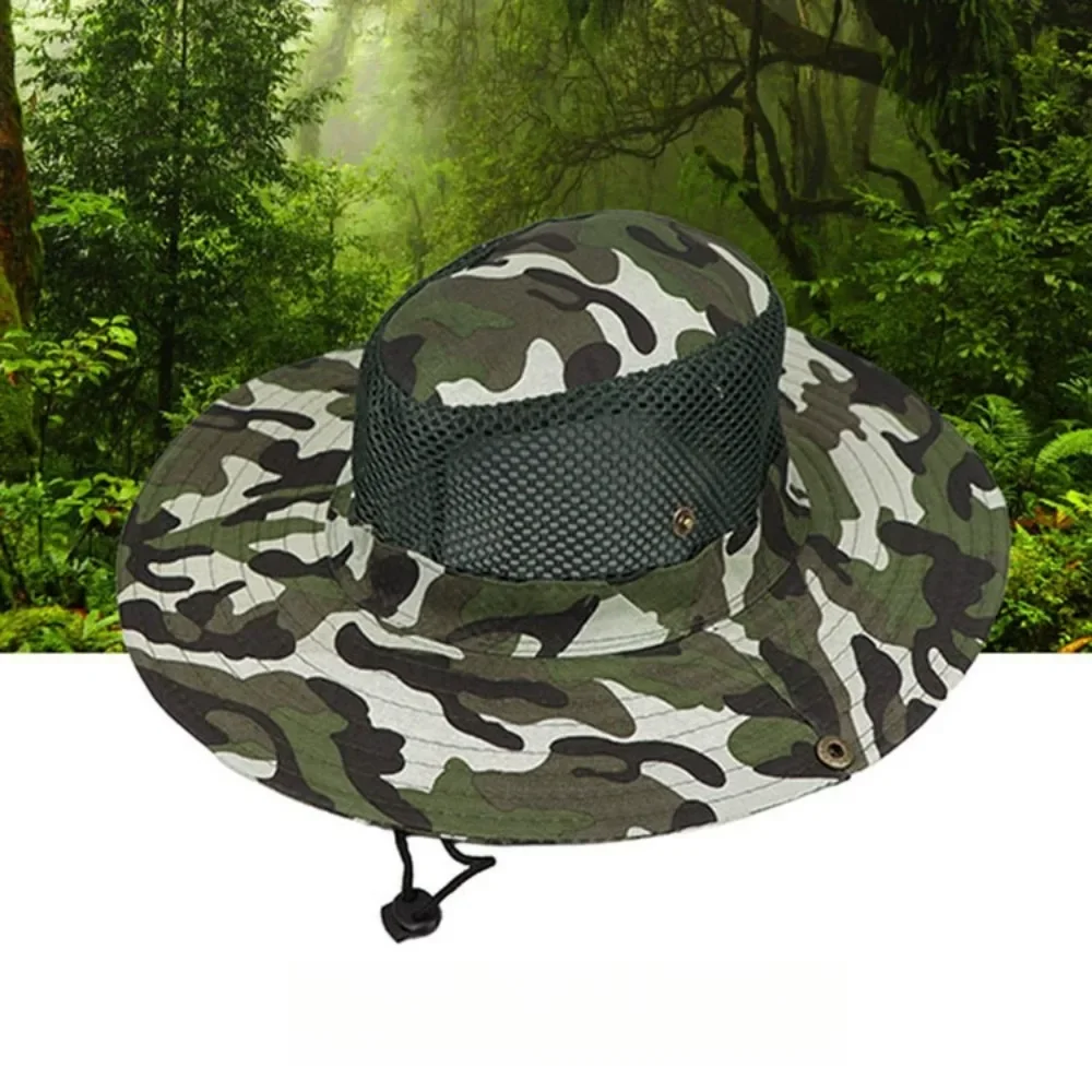 Camouflage Mesh Bucket Hats Wi - Mens Outdoor Hunting Hats ulasan dan harga