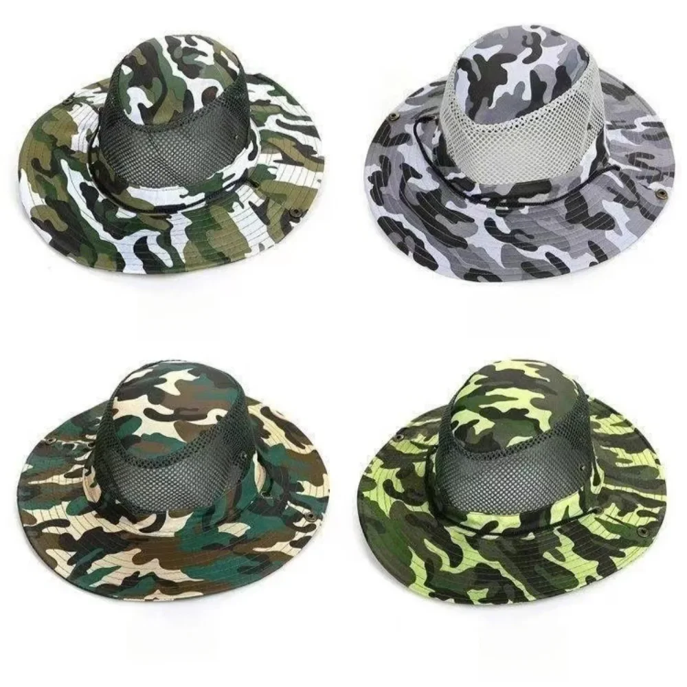 Camouflage Mesh Bucket Hats Wi - Mens Outdoor Hunting Hats ulasan dan harga