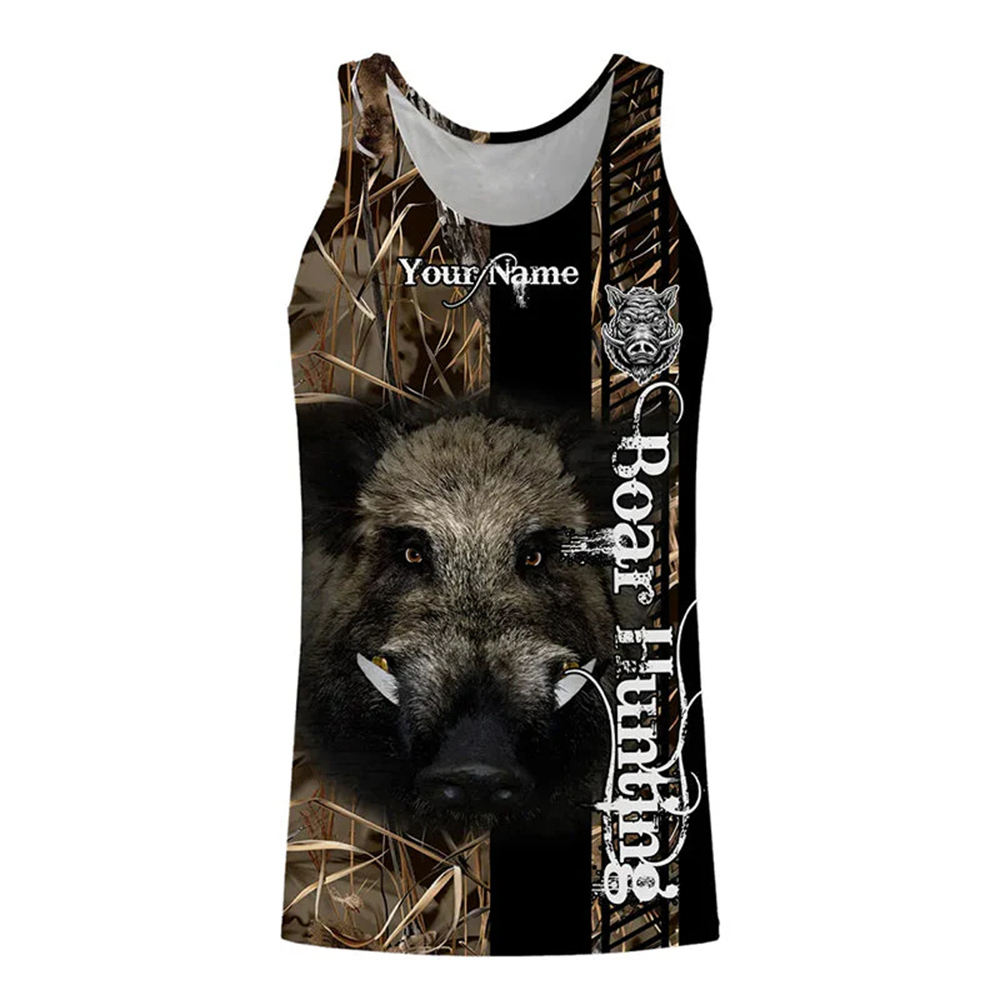 Custom Name Boar Hunter Tank T - Outdoor Hunting Dog Names ulasan dan harga