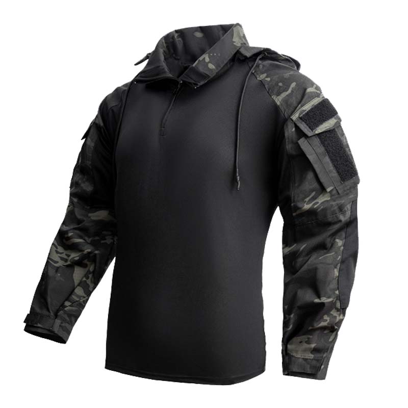 Men's T-shirts 1/4 Zip Long Sl - Outdoor Hunting T Shirts ulasan dan harga