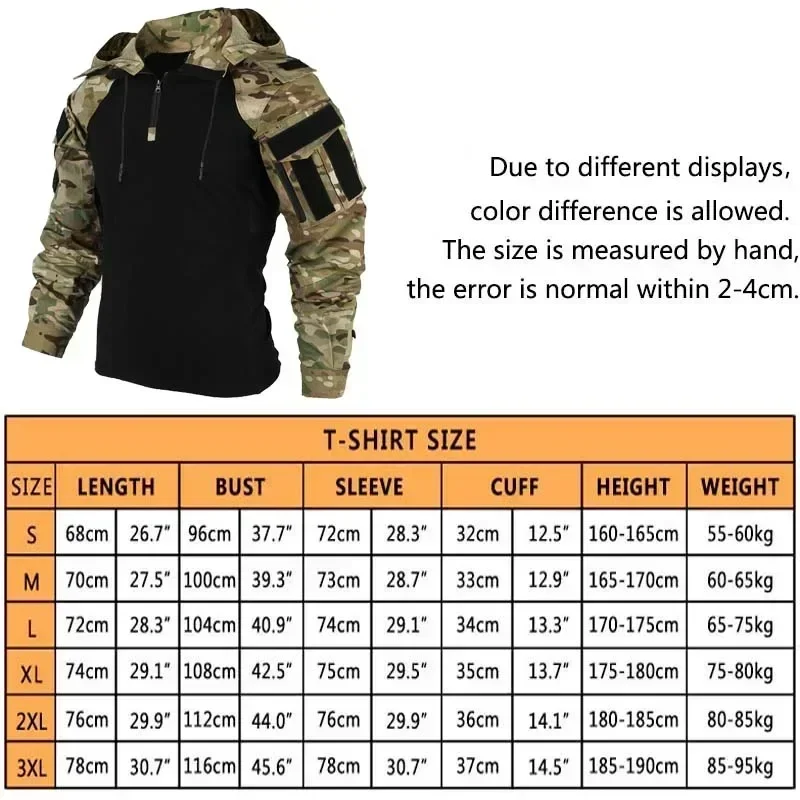 Men's T-shirts 1/4 Zip Long Sl - Outdoor Hunting T Shirts ulasan dan harga