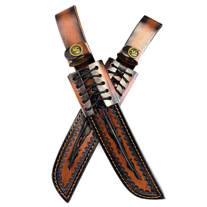 Genuine Cowhide Fixed Blade Kn - Knife Hunting Fixed Blade ulasan dan harga