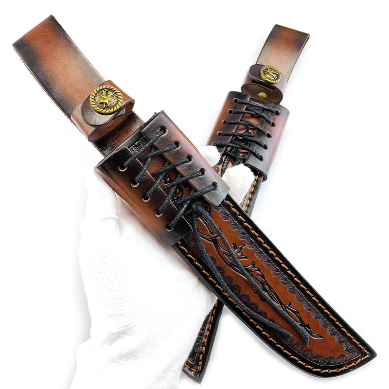 Genuine Cowhide Fixed Blade Kn - Knife Hunting Fixed Blade ulasan dan harga
