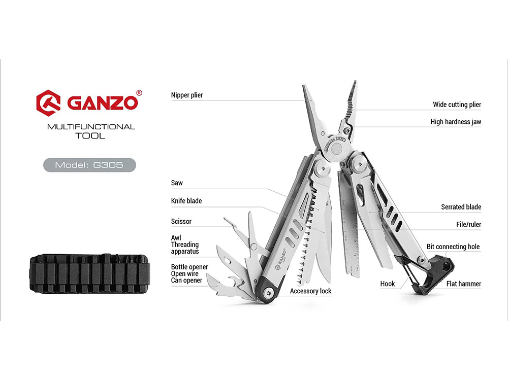 Ganzo G305 G305-B Multitools D - Knife Hunting Fixed Blade ulasan dan harga