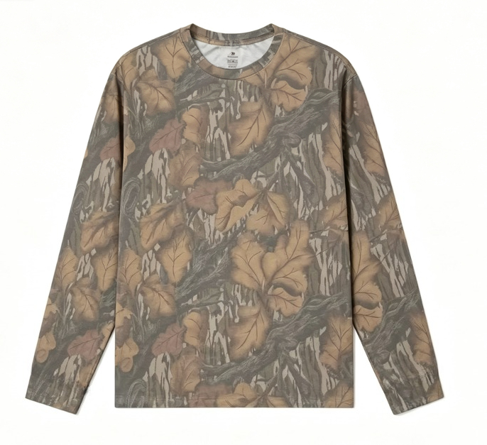 Camo Long Sleeve T‑Shirt Tree  - Outdoor Hunting T Shirts ulasan dan harga