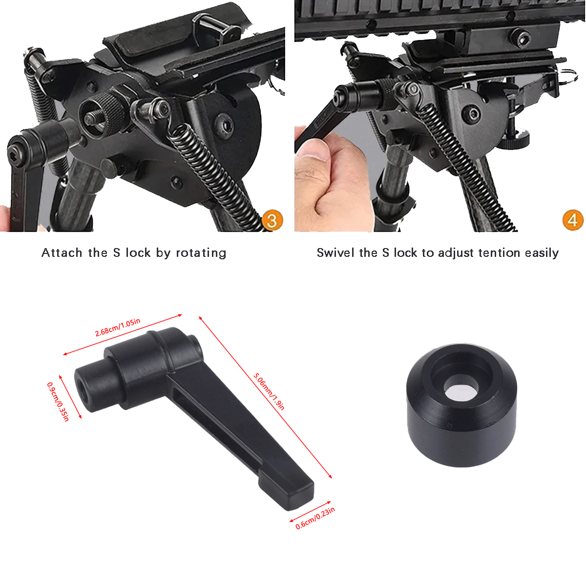 Tactical Quick Adjust Swivel H - Bipod Rifle Mount ulasan dan harga