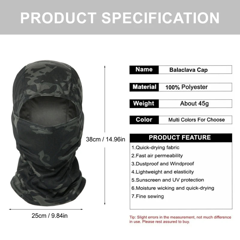 Camouflage Balaclava Hat Cycli - Mens Outdoor Hunting Hats ulasan dan harga